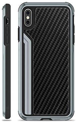 OCYCLONE Luxuries Series 2-nd, iPhone Xs Max Case - Military Grade Drop Tested, Aluminum Metal, Carbon Fiber and Anti-Drop Protective Case for iPhone Xs Max, 6.5" inch LCD Screen (Black)