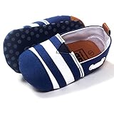 Ecosin Baby Blue Stripe Sneaker Anti-slip Soft Sole Toddler Prewalker (6-12months)