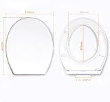 RAM White Quick Release Soft Close Toilet Seat with Hinges ABS view 4