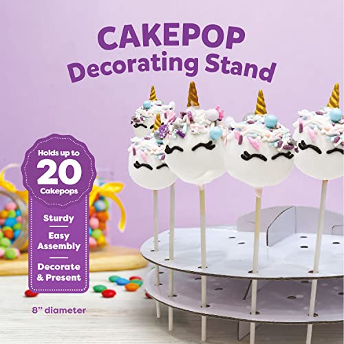 KIDSTIR Unicorn Cake Pop Kit DIY Kit for Kids, with PreMeasured
