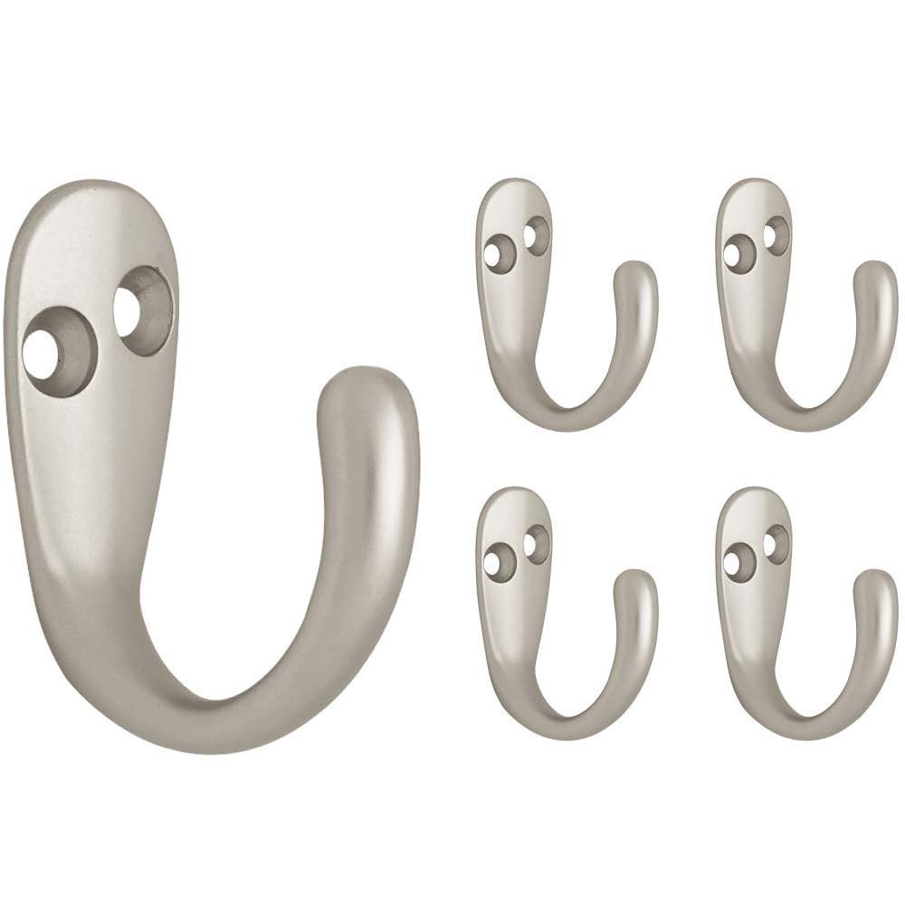Franklin Brass FBSPRH5-MN-C Single Prong Robe Hook, 5, Matte Nickel, Count