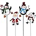 Christmas Yard Garden Stakes Decor Set of 4 Cheerful Characters 2 Penguins Snowman and Santa Claus Metal Signs for Home Outdoor Lawn Pathway Walkway Driveway Holiday Decorations by Gift Boutique