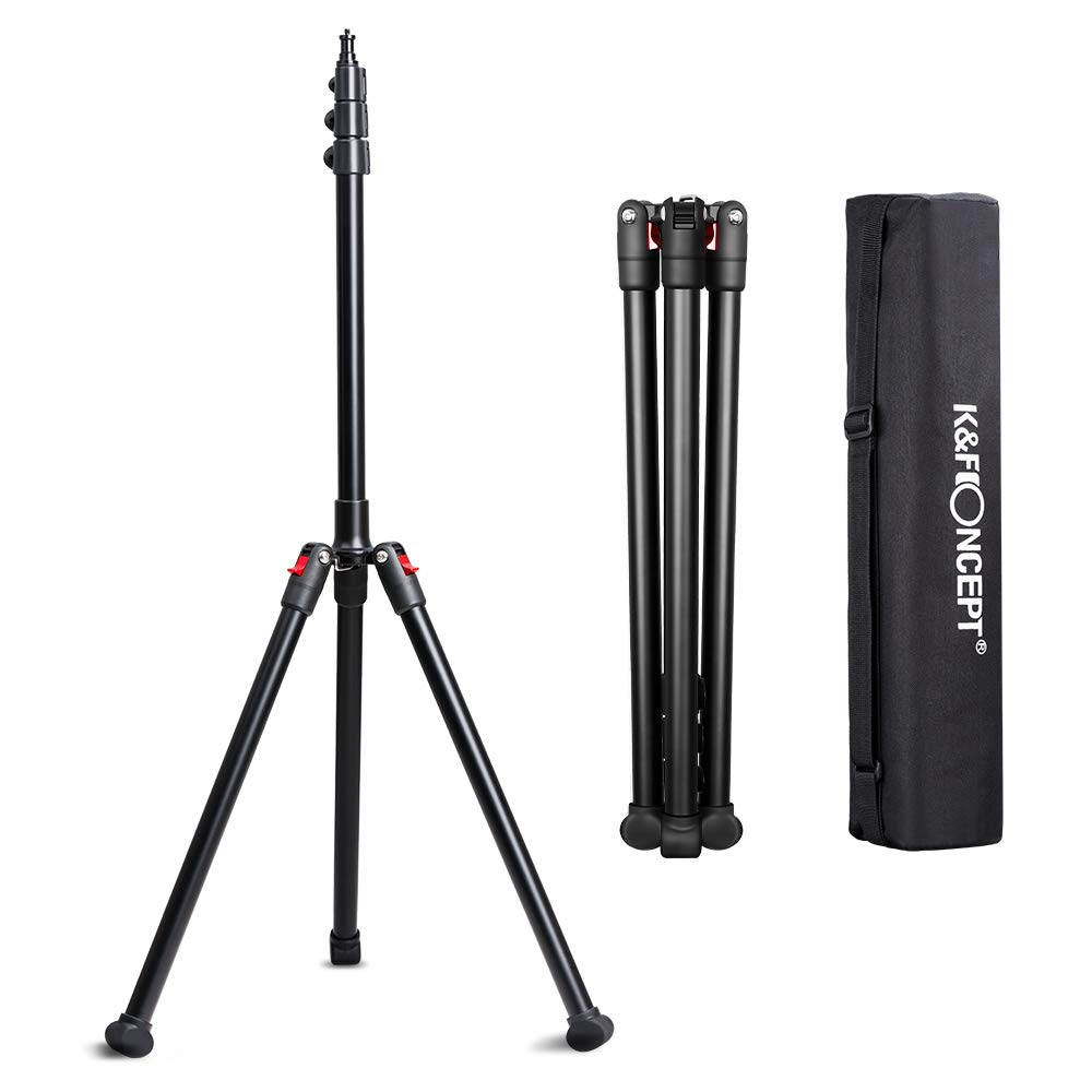 K&F Concept 78.75 Inch Aluminium Photography/Video Tripod Light Stand for Relfectors, Softboxes, Lights, Umbrellas, Backgrounds