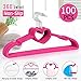 go2buy Heart Shape Non Slip Velvet Hangers,100 Pack, Pink