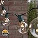 Austin Light Co. 25 Foot G40 Globe String Lights With Bulbs – By UL Listed for Indoor and Outdoor Commercial decoration Great for patios cafés parties homes bistros weddings, backyards (Green Wire)