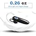 kendir Bluetooth Headset, V4.1 Wireless Bluetooth Earpiece Lightweight 8H Playtime Hands-Free Earpiece with Mic Noise Cancelling,Carrying Case, for Driving Running Cooking Gym (Black)