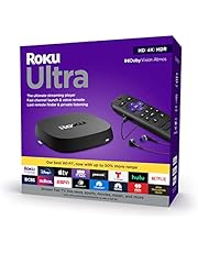 Roku Ultra | Streaming Device HD/4K/HDR/Dolby Vision with Dolby Atmos, Bluetooth Streaming, and Roku Voice Remote with Headphone Jack and Personal Shortcuts, includes Premium HDMI Cable
