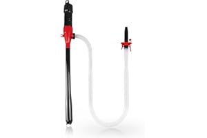 FUELIO Fuel Transfer Pump With Clip -Battery Operated Gas Pump - Liquid Transfer Pump for Water Kerosene Gasoline Pump - Battery Powered Water Pump, 2.2 Gallon per Min