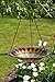 Evergreen Garden Colorful Hanging Glass Birdbath (Tiffany)
