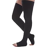 LIANPTRON 20-30 mmHg Thigh High Compression Socks for Women & Men, Compression Stockings Graduated Support for Treatment Varicose Veins Swelling