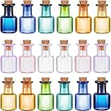 18 Pieces Mini Glass Color Bottles Wishing Bottle