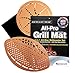 Red Spade Grill Mat - BBQ Set of 3 BBQ Grill Mats Non Stick - Reusable, Sports Themed Barbecue Grilling Mats - Great BBQ accessories for Gas Grill and Charcoal Grills (13