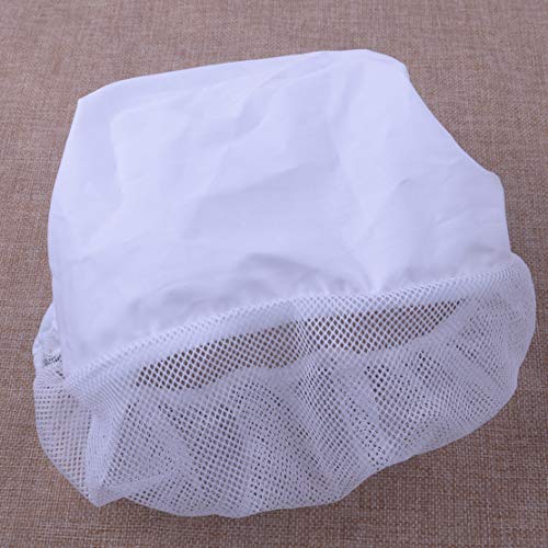 Jahome Women Mesh Industrial Anti-Dust Workshop Hats Kitchen Canteen Food Hat Chef Hair Net (White2 Pcs)