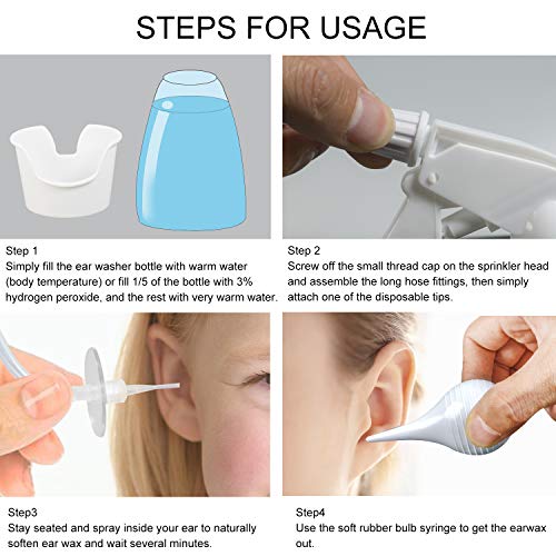 Ear Irrigation Kit, Ear Wax Removal Tool for Flushing and Cleaning Ear Canal