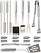 Utopia Kitchen Stainless Steel BBQ Kit Set - 18 Pieces BBQ Set - Dishwasher Safe - with a Case/Kit