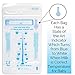 60 Thermal Sensor Breast Milk Bags - Shows when Milk is Frozen, Cold or Hot - Self Standing, Zip Top, Leak Proof, Freezer Safe - Pre Sterilized - BPA Free - 7oz - by Unimom
