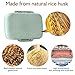 MOST ORIGINAL DESIGNM Small Cute Pill Case Traveling Vitamin Medications Organizer Removable Inner Divider Safe Plastic Material 6 Compartment Pill Box Green （Green）