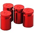 Mavota 4 Aluminum Bullet Shell Shape Pcs Car Truck Motorcycle Bike Bicycle Cool Wheel Tire Valve Stem Cap Red