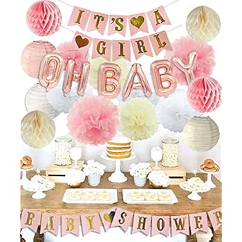 Amazon Com Baby Shower Decorations Baby Shower It S A Girl