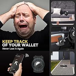AirTag Wallet Men, Slim Minimalist Metal Wallet