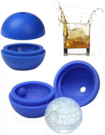 VEVELE 2 Pack Star Wars Frozen Ice Ball Maker for Cool Drinks and Baking, 100% Silicone, Round Ice Cube DIY Mould Pudding Jelly Chocolate Mold Tray Sphere