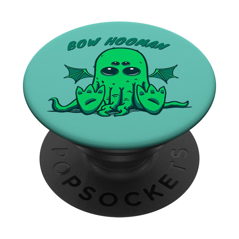 Little Chubby Kawaii Baby Cthulhu Bow Human Cosmic Horror PopSockets Adhesive PopGrip