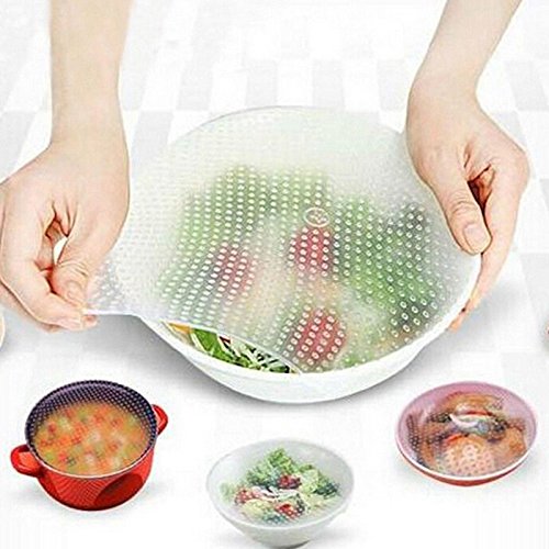 Coperchi elasticizzati in silicone trasparenti lavabili Confezione da 6