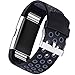 For Fitbit Charge 2 Bands, Wepro Replacement Bands Strap Wristband with Air Holes for Fitbit charge 2 HR, Black and Grey, Small