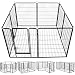 Yaheetech 40-Inch 8 Panel Heavy Duty Pets Playpen Dog Exercise Pen Cat Fence with Door Puppy Rabbits Portable Play Pen,Outdoor/Indoor,Black