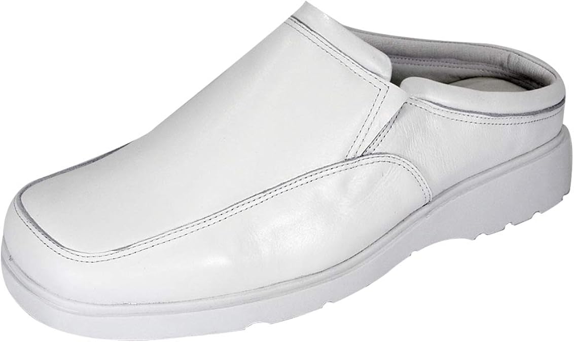 24 Hour Comfort Todd Men's Wide Width Leather Stepin Clogs Mules & Clogs