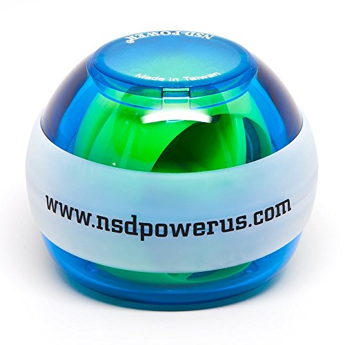 NSD Power Lit Spinner Gyroscopic Wrist and Forearm Exerciser Featuring LED Light, Blue