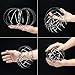 5 pack Magic Spring Arm Flow Rings, 3D Kinetic Sculpture Bracelet made of 304 Stainless Steel, Sensory Interactive Fidget Toy for kids party favors and adults