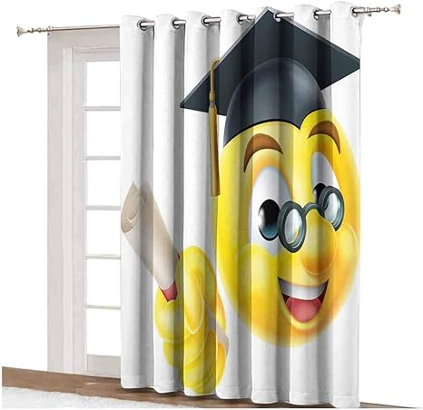 Cortina de puerta corredera con emoticono emoticono con gafas y tapa