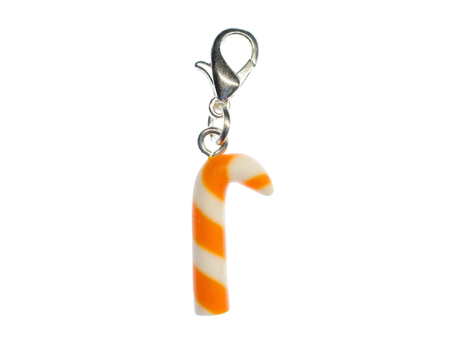 Miniblings Candy Cane Charm Pendant Lollipop Christmas Cawaiii Orange