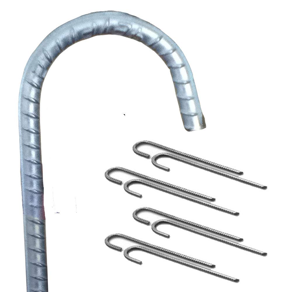 Crocodile Trading WIDE ARCH (Greater Anchorage Span) 8x 30cm Ribbed & Galvanised Ground Stakes