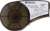 Brady M21-750-499 16' Length, 0.75" Width, B-499 Nylon Cloth, Black On White Label for BMP21, ID PAL, and LABPAL Printers