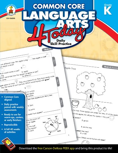 Common Core Language Arts 4 Today, Grade K: Daily Skill Practice (Common Core 4 Today)