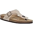 CUSHIONAIRE Women's Leah Cork Footbed Sandal With +Comfort