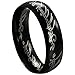 BOHG Jewelry Mens Womens Wide 6mm Lord of the Rings Stainless Steel Wedding Engagement Band Silver Black
