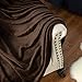 Bedsure Fleece Blankets Queen Size Brown - Bed Blanket Soft Lightweight Plush Fuzzy Cozy Luxury Microfiber, 90x90 inches