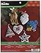 Bucilla Felt Applique Ornament Kit, 3.5 by 4.5-Inch, Nordic Santa (Set of 6)