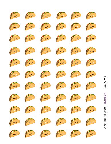 Monthly Planner Stickers Kawaii Taco Stickers Planner Labels Compatible with Erin Condren Vertical Life Planner