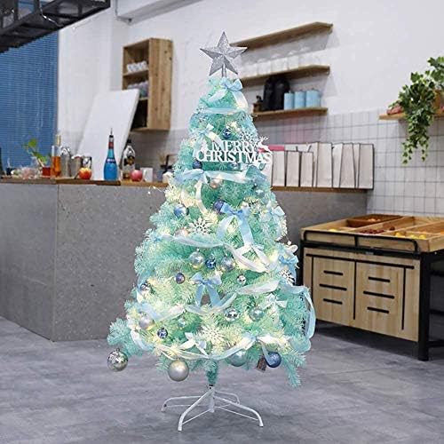 Lilis Lilis クリスマスツリー 庭飾り 青い人工クリスマスツリーledライト メタルスタンドが