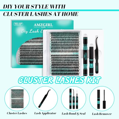 Lash Clusters Kit, 320PCS Natural & Wispy Lash Extensions 30D 40D, 9-16mm | 320PCS Natural & Wispy Lash Clusters, 9-16mm mixed lengths for soft and fluffy lash styles.