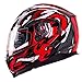 IV2 Red VIPER Dual Visor Modular Flip-Up Motorcycle Adventure Touring Helmet [DOT] - Medium
