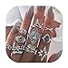 POYDORA ZhaoGe 11 Pcs Vintage Flower Star Knuckle Ring Set Bohemian Retro White Rhinestone Joint Knuckle Nail Midi Ring Finger Rings Set