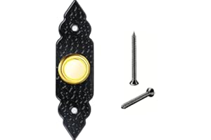 Zinc Alloy Doorbell Push Button, Wired LED Light Door Bell Button for Front Door, Weatherproof Design with Screws, Compatible