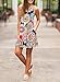 ZESICA Women's Summer Sleeveless Damask Print Pocket Loose T-shirt Dress, Geometric, Medium