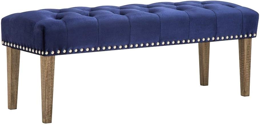 Haobo Ottoman Benches Vanity Bench Nailhead Upholstered Ottomans Footstools for Bedroom, Entryway and Livingroom