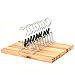 Tosnail 12 Pack Wooden Skirt Pants Clothes Hangers with 360° Swivel Hook, Non Slip Slack Hanger, Jeans Hangers, Trouser Hanger, Wrinkle Free Clamp Closet Organizer